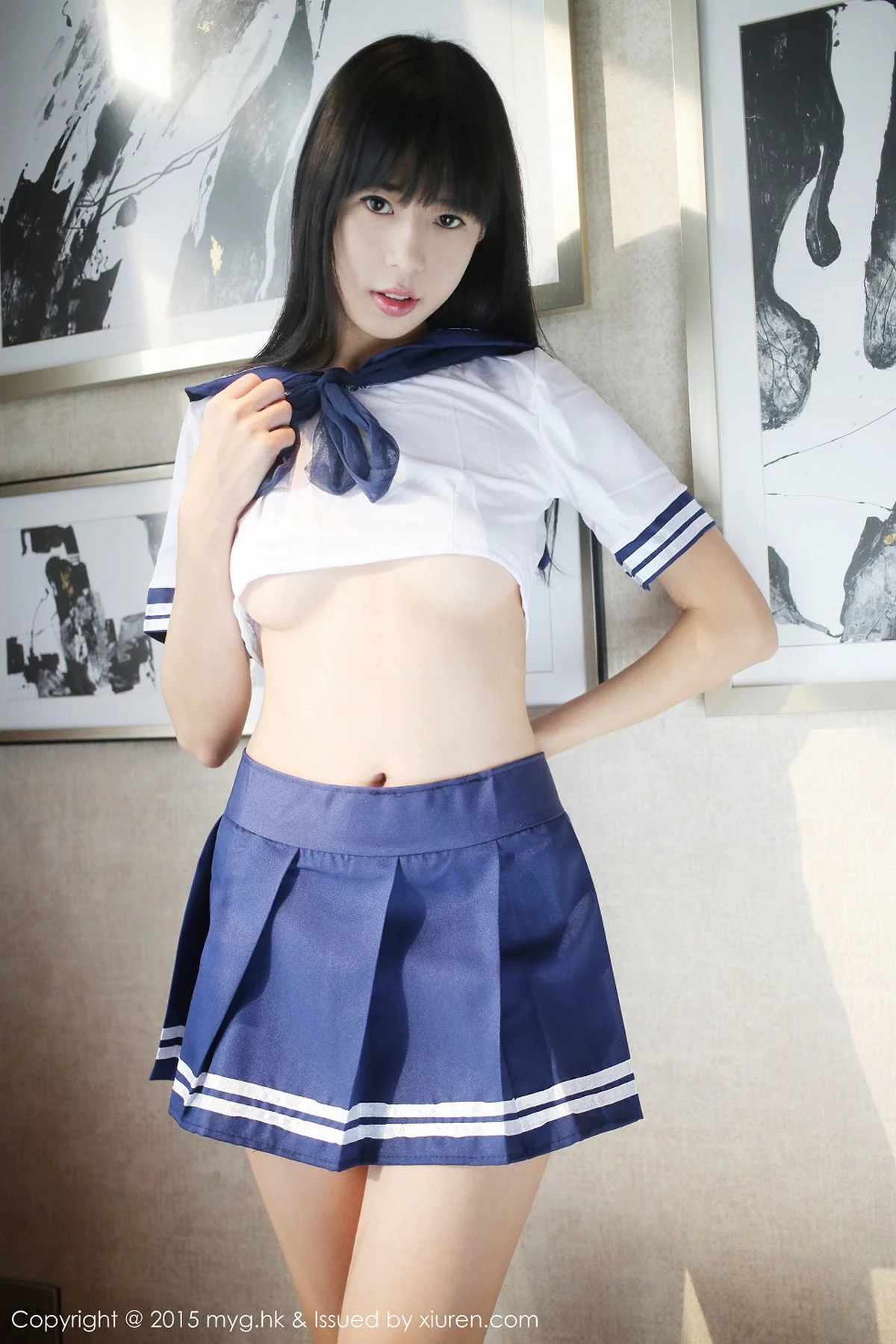 Xrmnw.Com[MyGirl美媛馆]Vol.184_嫩模Ellie艾栗栗学生妹水手服真空秀美乳半球诱惑写真42P