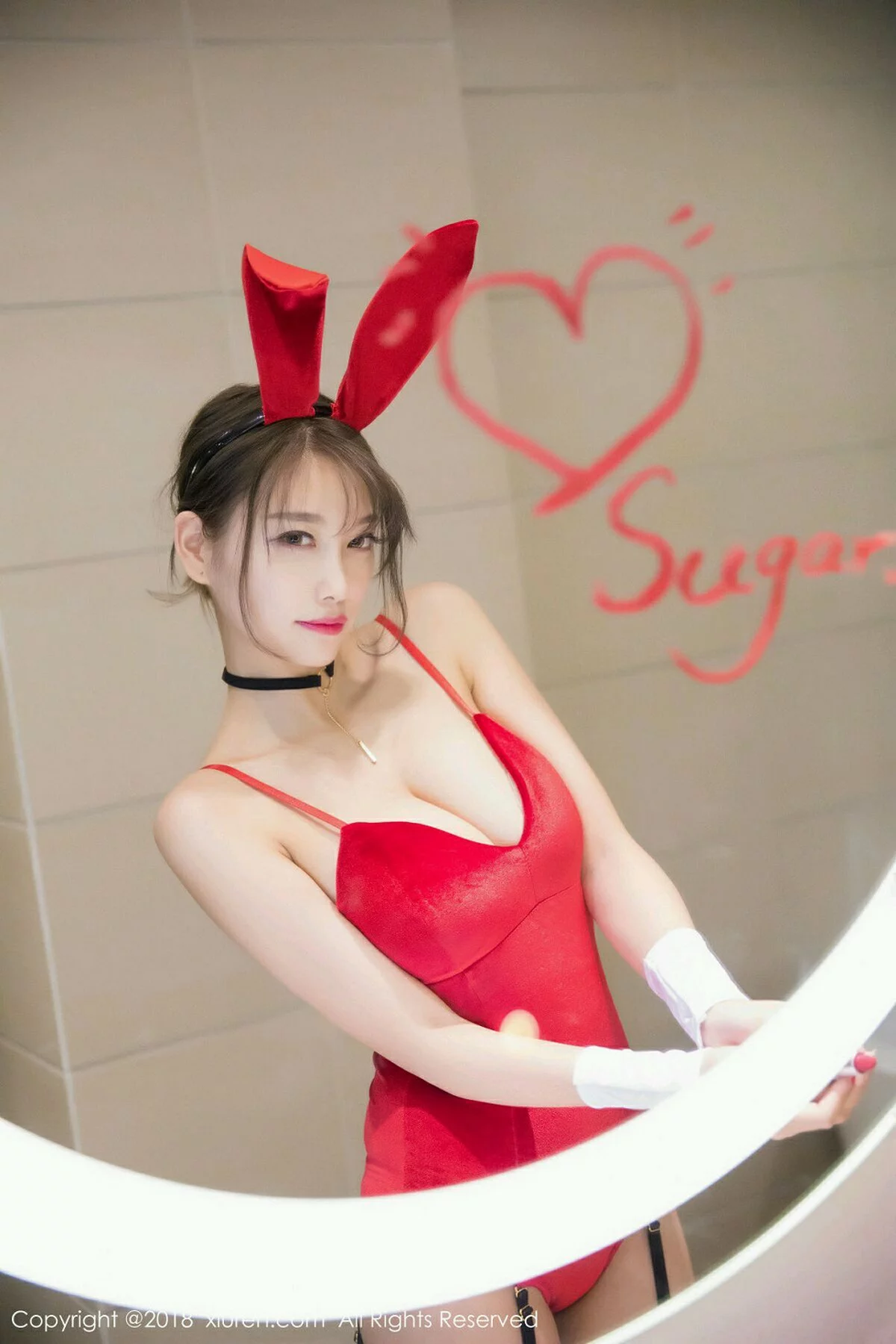 Xrmnw.Com[XiuRen秀人网]No.1033_甜美女神杨晨晨sugar浴室里粉红吊带衣湿身透视诱惑写真53P